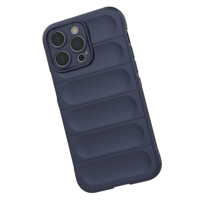 Magic Shield Case iPhone 14 Pro Max, lankstus, šarvuotas dangtelis, tamsiai mėlynas