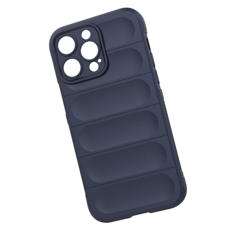 Magic Shield Case iPhone 14 Pro Max, lankstus, šarvuotas dangtelis, tamsiai mėlynas