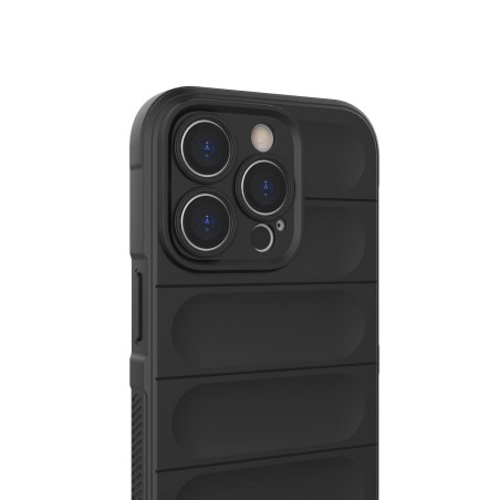 Magic Shield Case dėklas skirtas iPhone 14 Pro, lankstus šarvuotas dangtelis, bordo spalvos