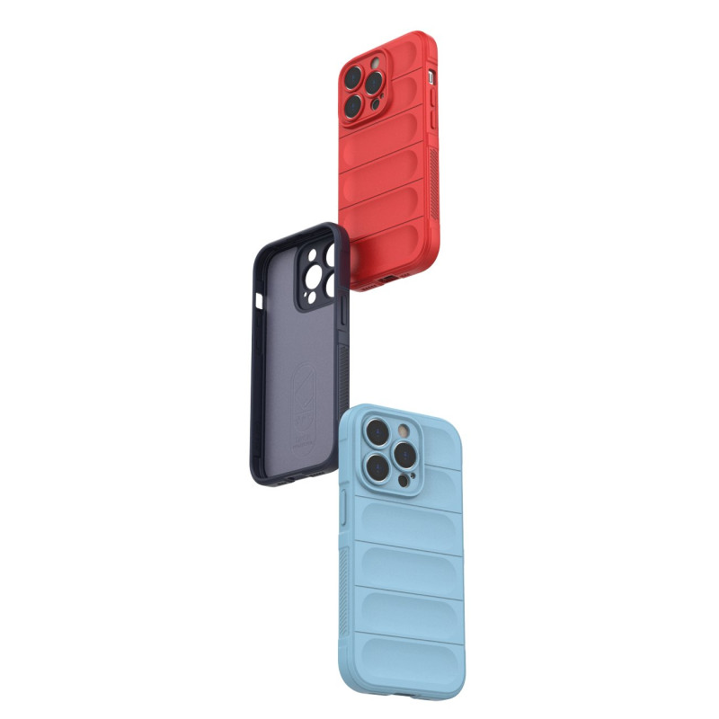 Magic Shield Case dėklas skirtas iPhone 14 Pro, lankstus šarvuotas dangtelis, bordo spalvos