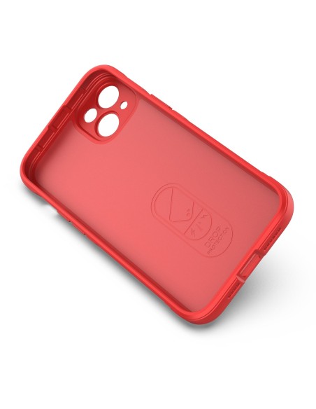 Magic Shield Case iPhone 14 Plus, lankstus, šarvuotas dangtelis, raudonas