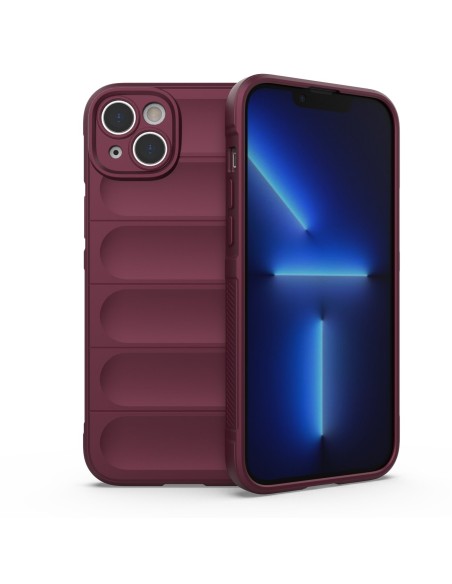 Magic Shield Case dėklas iPhone 14 Plus, lankstus šarvuotas dangtelis, bordo spalvos