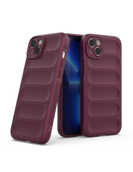 Magic Shield Case dėklas iPhone 14 Plus, lankstus šarvuotas dangtelis, bordo spalvos