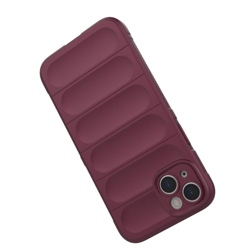 Magic Shield Case dėklas iPhone 14 Plus, lankstus šarvuotas dangtelis, bordo spalvos