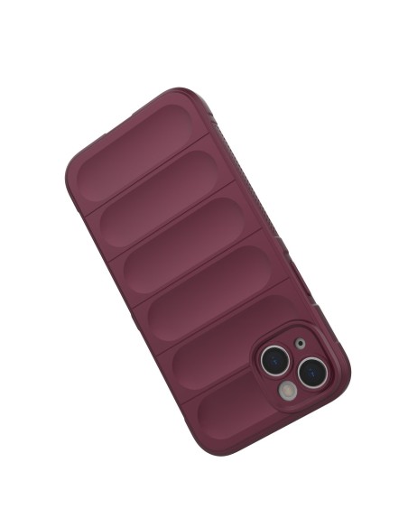 Magic Shield Case dėklas iPhone 14 Plus, lankstus šarvuotas dangtelis, bordo spalvos