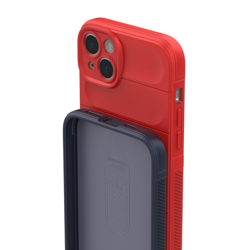 Magic Shield Case dėklas iPhone 14 Plus, lankstus šarvuotas dangtelis, bordo spalvos