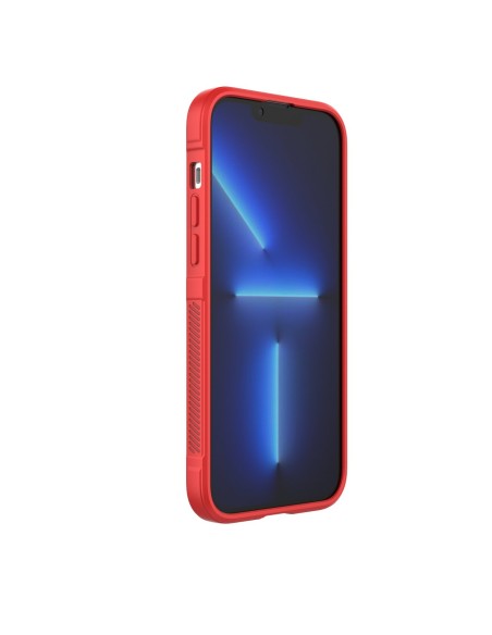 Magic Shield Case dėklas iPhone 14 Plus, lankstus šarvuotas dangtelis, bordo spalvos