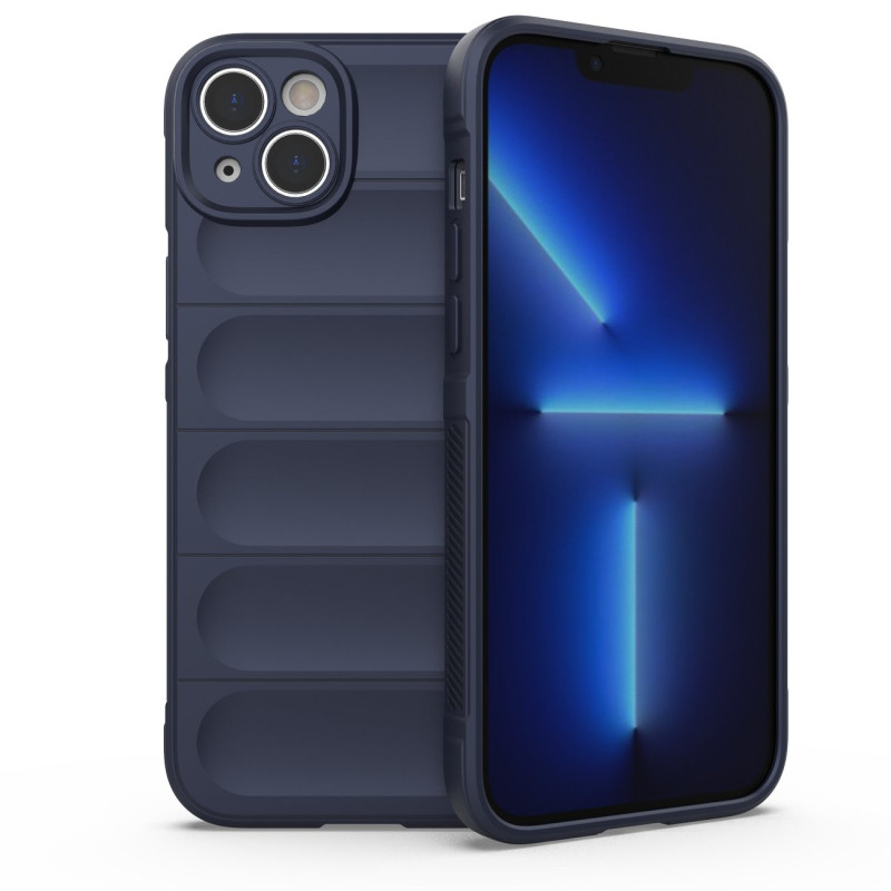 Magic Shield Case iPhone 14 Plus, lankstus, šarvuotas dangtelis, tamsiai mėlynas