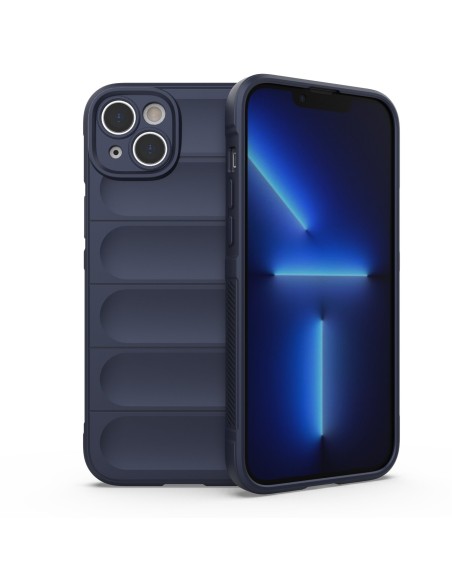 Magic Shield Case iPhone 14 Plus, lankstus, šarvuotas dangtelis, tamsiai mėlynas