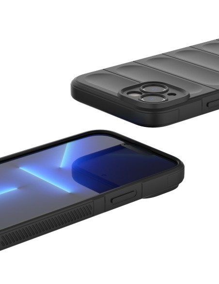 Magic Shield Case iPhone 14 Plus, lankstus, šarvuotas dangtelis, tamsiai mėlynas