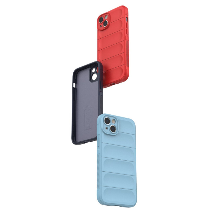 Magic Shield Case iPhone 14 Plus, lankstus, šarvuotas dangtelis, tamsiai mėlynas