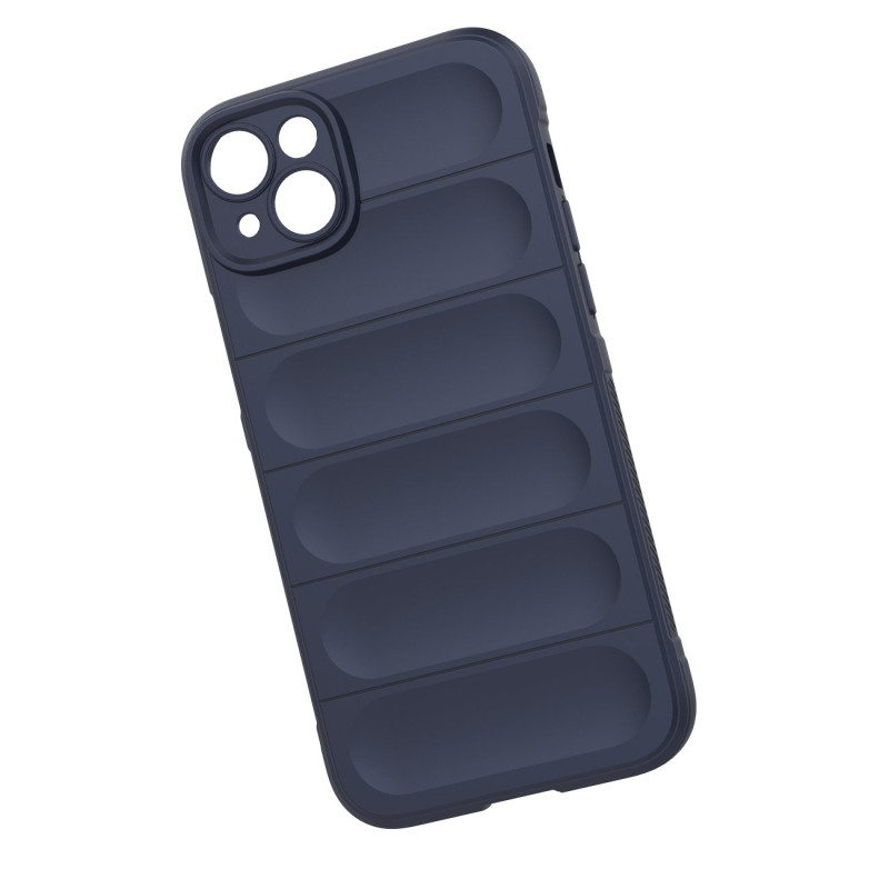 Magic Shield Case iPhone 14 Plus, lankstus, šarvuotas dangtelis, tamsiai mėlynas