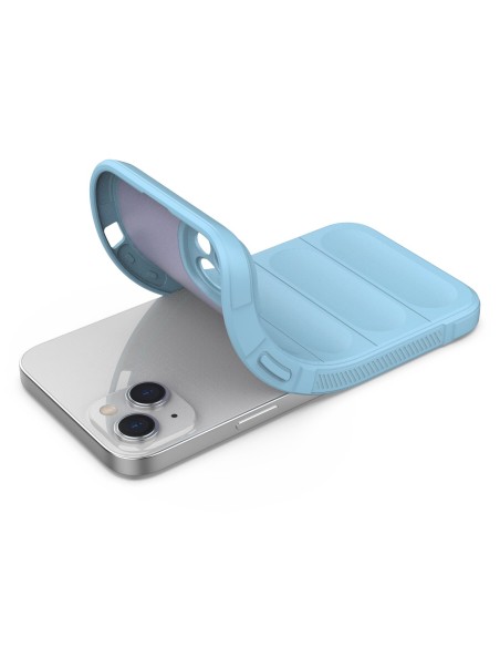 Magic Shield Case iPhone 14 Plus, lankstus, šarvuotas dangtelis, šviesiai mėlynas