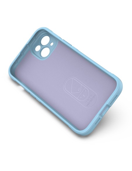 Magic Shield Case iPhone 14 Plus, lankstus, šarvuotas dangtelis, šviesiai mėlynas