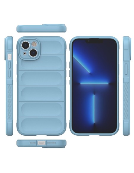 Magic Shield Case iPhone 14 Plus, lankstus, šarvuotas dangtelis, šviesiai mėlynas