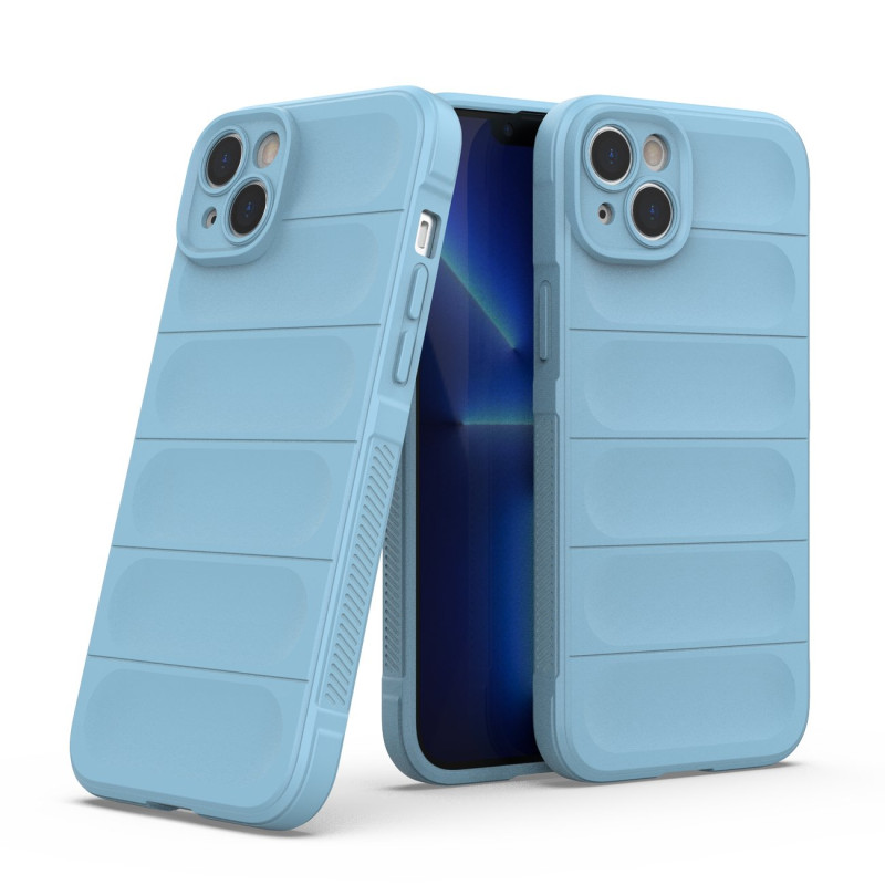 Magic Shield Case iPhone 14 Plus, lankstus, šarvuotas dangtelis, šviesiai mėlynas