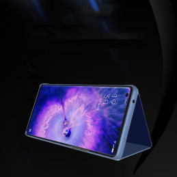 Clear View Dėklas, skirtas Oppo Find X5 Pro dangtelis su atvartu, juodas