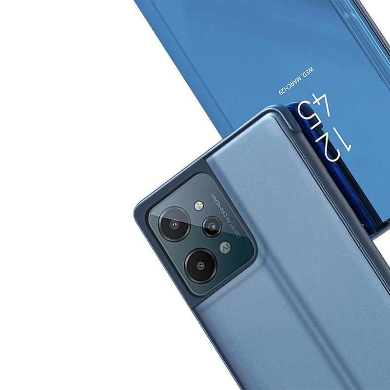 „Clear View“ dėklas, skirtas Realme C31 dangčiui su atvartu, juodas