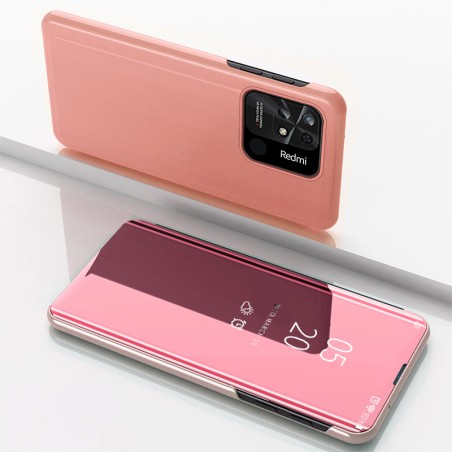 Clear View Case Xiaomi Redmi 10C dangtelis su rožinės spalvos atvartu Clear View Case Xiaomi Redmi 10C dangtelis su rožinės spalvos atvartu