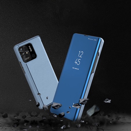 Clear View Case Xiaomi Redmi 10C dangtelis su rožinės spalvos atvartu Clear View Case Xiaomi Redmi 10C dangtelis su rožinės spalvos atvartu