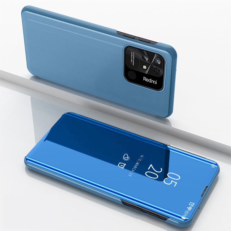 Clear View Case Xiaomi Redmi 10C dangtelis su mėlynu atvartu
