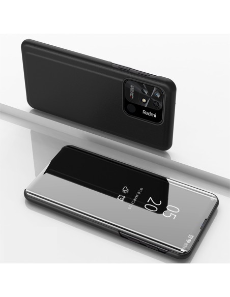 Clear View Case Xiaomi Redmi 10C dangtelis su atvartu, juodas Clear View Case Xiaomi Redmi 10C dangtelis su atvartu, juodas