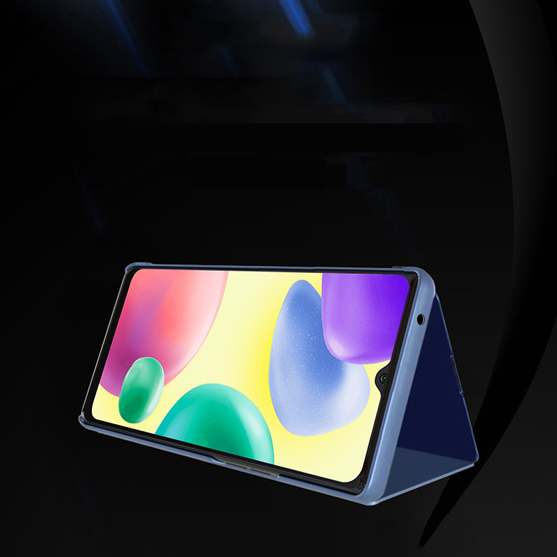 Clear View Case Xiaomi Redmi 10C dangtelis su atvartu, juodas