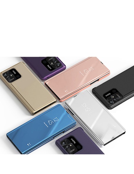 Clear View Case Xiaomi Redmi 10C dangtelis su atvartu, juodas Clear View Case Xiaomi Redmi 10C dangtelis su atvartu, juodas