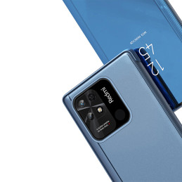 Clear View Case Xiaomi Redmi 10C dangtelis su atvartu, juodas