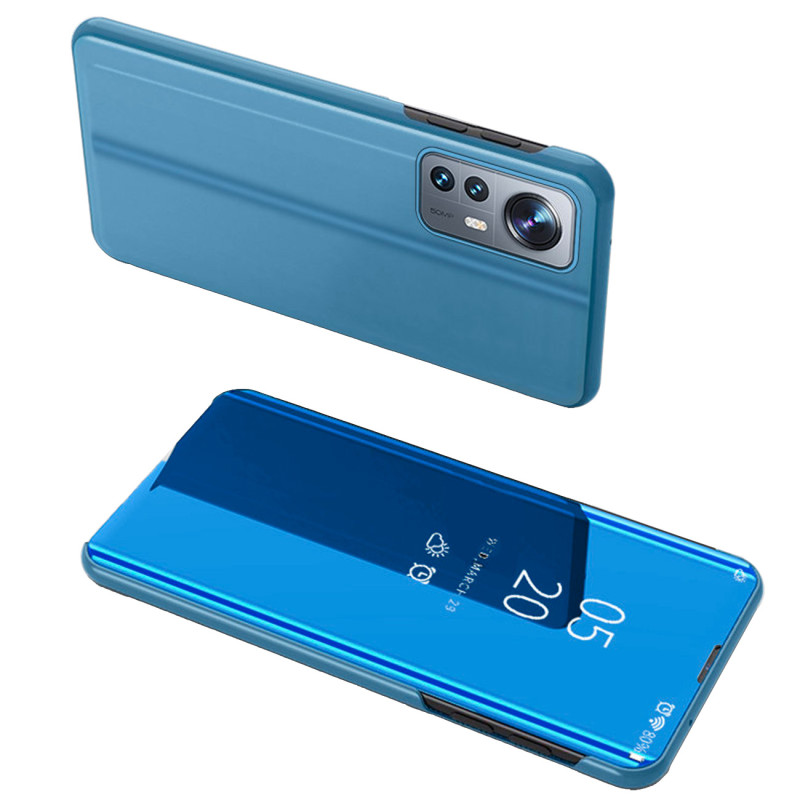 Clear View Case Xiaomi 12 Lite dangtelis su mėlynu atvartu