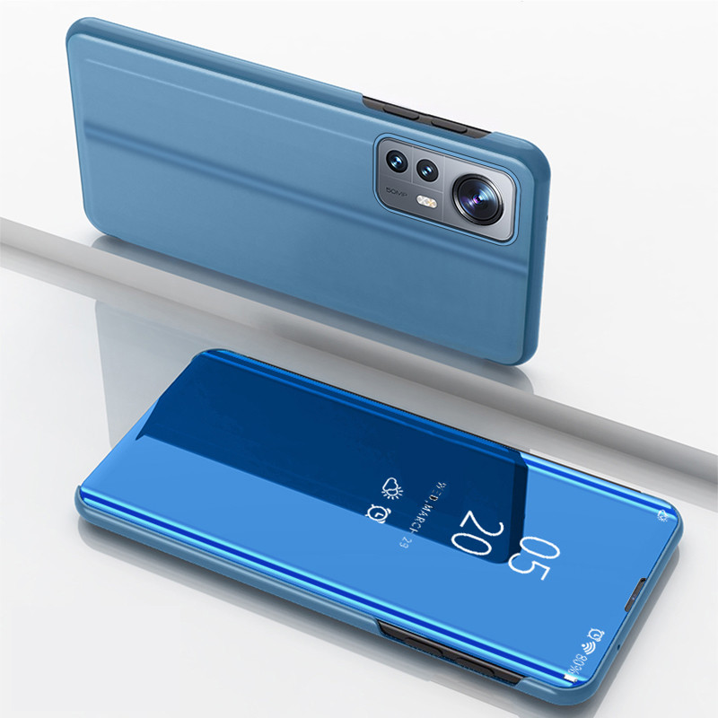Clear View Case Xiaomi 12 Lite dangtelis su mėlynu atvartu