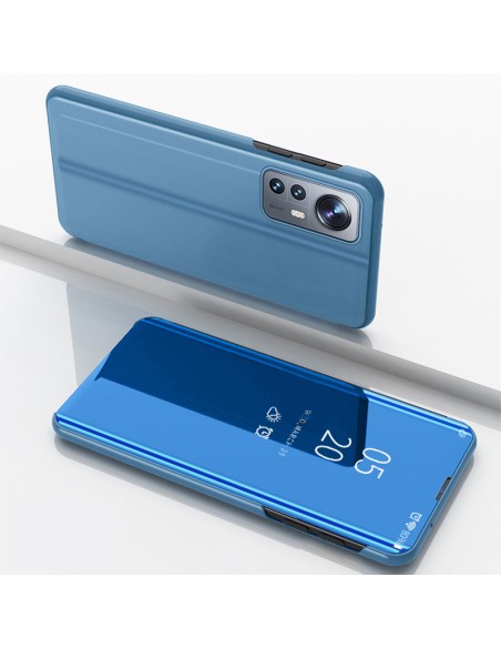 Clear View Case Xiaomi 12 Lite dangtelis su mėlynu atvartu