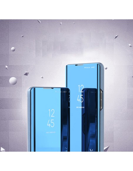 Clear View Case Xiaomi 12 Lite dangtelis su mėlynu atvartu