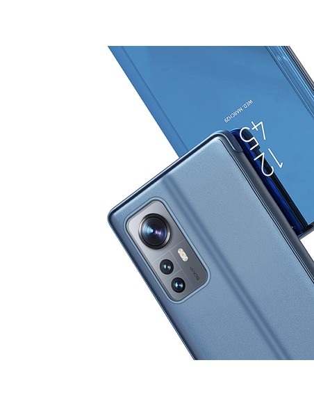 Clear View Case Xiaomi 12 Lite dangtelis su mėlynu atvartu