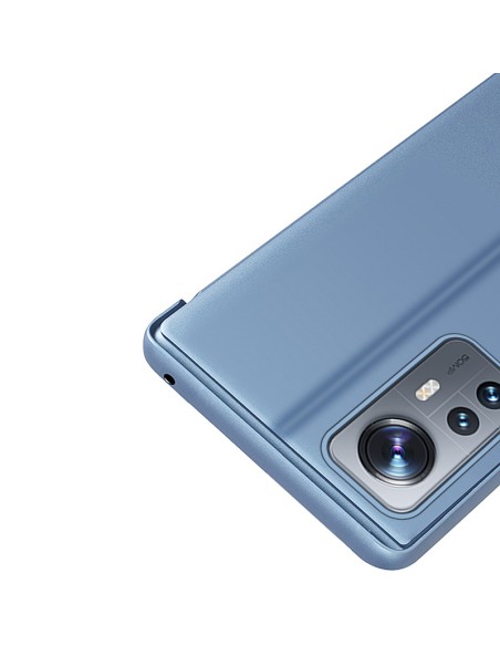 Clear View Case Xiaomi 12 Lite dangtelis su mėlynu atvartu