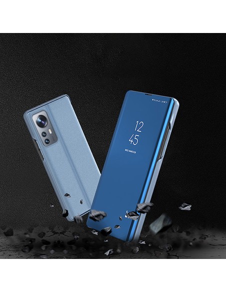 Clear View Case Xiaomi 12 Lite dangtelis su mėlynu atvartu