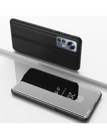 Clear View Case Xiaomi 12 Lite dangtelis su atvartu, juodas Clear View Case Xiaomi 12 Lite dangtelis su atvartu, juodas