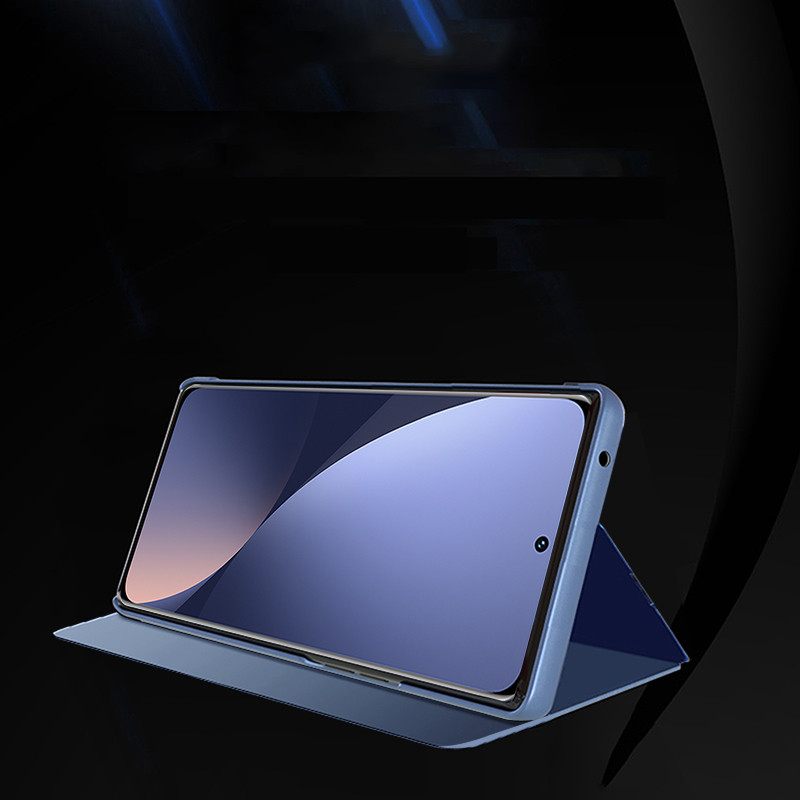 Clear View Case Xiaomi 12 Lite dangtelis su atvartu, juodas