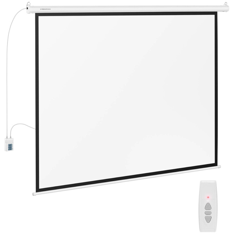 Projekcinis ekranas elektrinis sieninis lubos matinis baltas 100'' 211x160 cm 4:3