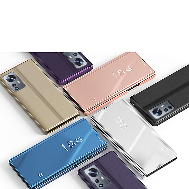 Clear View Case Xiaomi 12 Lite dangtelis su atvartu, juodas