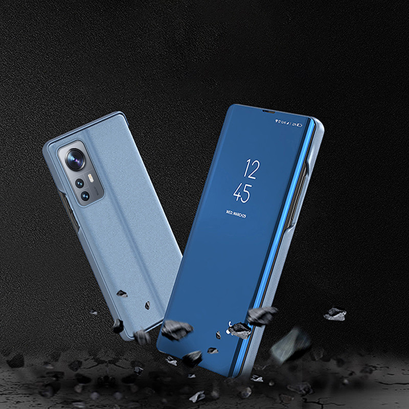 Clear View Case Xiaomi 12 Lite dangtelis su atvartu, juodas