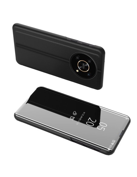 Clear View Case Honor X9 / X9 5G / X30 / Magic4 Lite dangtelis su juodu atvartu