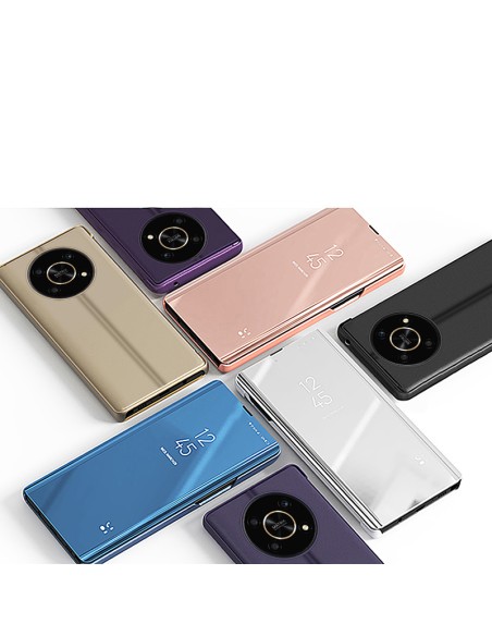 Clear View Case Honor X9 / X9 5G / X30 / Magic4 Lite dangtelis su juodu atvartu