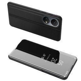 Clear View Case Honor X8 dangtelis su atvartu, juodas