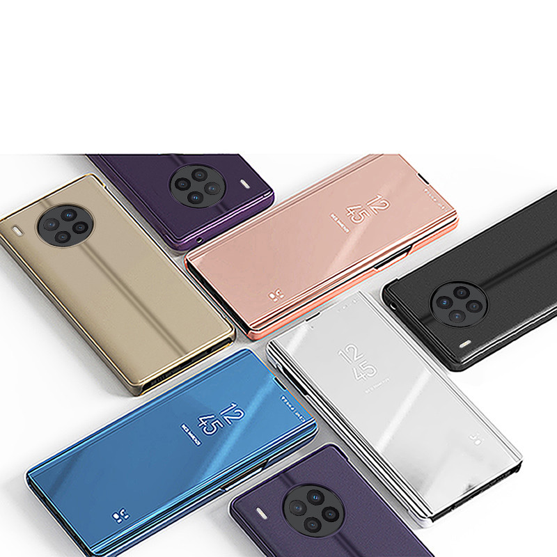 „Clear View“ dėklas, skirtas Huawei nova 8i, dangtelis su atvartu, juodas