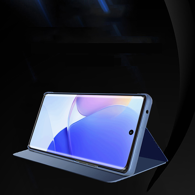 Clear View Case Huawei nova 9 dėklas su atvartu, juodas