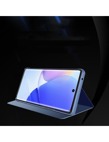 Clear View Case Huawei nova 9 dėklas su atvartu, juodas