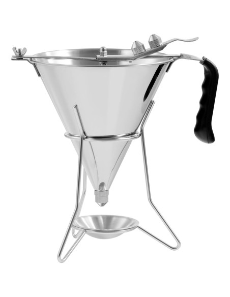 Piltuvinis pistoletas padažams plienine danga + stovas 3 purkštukai 1,8 l Piltuvinis pistoletas padažams plienine danga + stovas 3 purkštukai 1,8 l