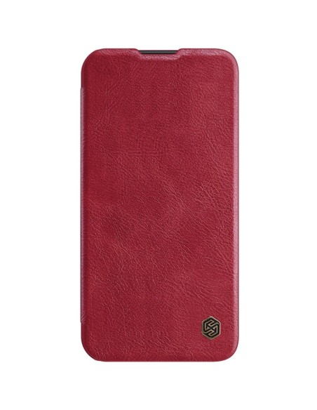 Nillkin Qin Leather Pro Case iPhone 14 Pro Max fotoaparato dangtelis Dėklas Apverčiamas dėklas raudonas Nillkin Qin Leather Pro Case iPhone 14 Pro Max fotoaparato dangtelis Dėklas Apverčiamas dėklas raudonas