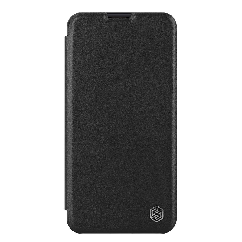 „Nillkin Qin Leather Pro Case iPhone 14 Plus“ fotoaparato dėklas, dėklas, atverčiamas juodas dėklas